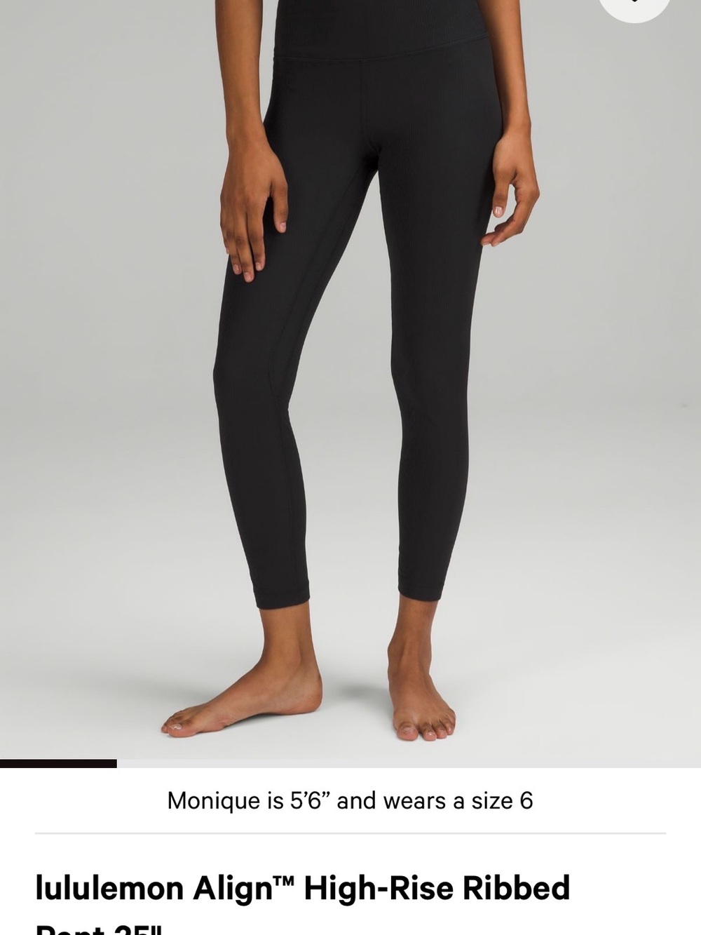 lululemon athletica High-Rise Ribbed Leggings - Black